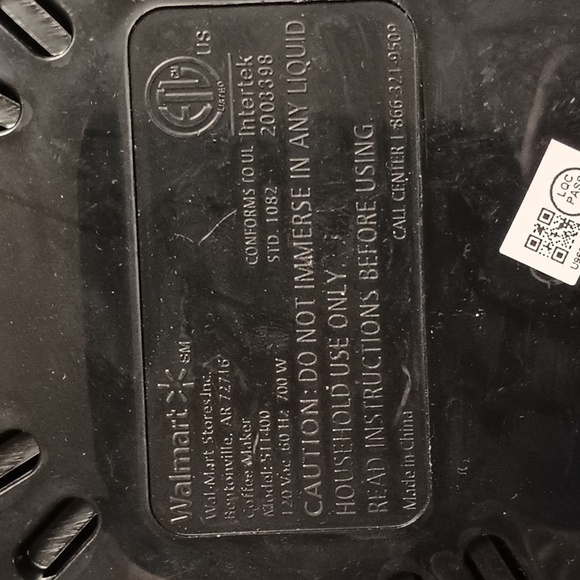 5/$20 Walmart 5cup coffee maker model 511400 - Picture 3 of 4